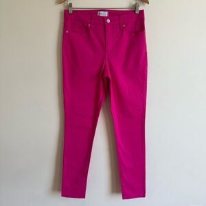 Crown & Ivy Bright Pink Ankle Sknny stretch jeans Sz 4